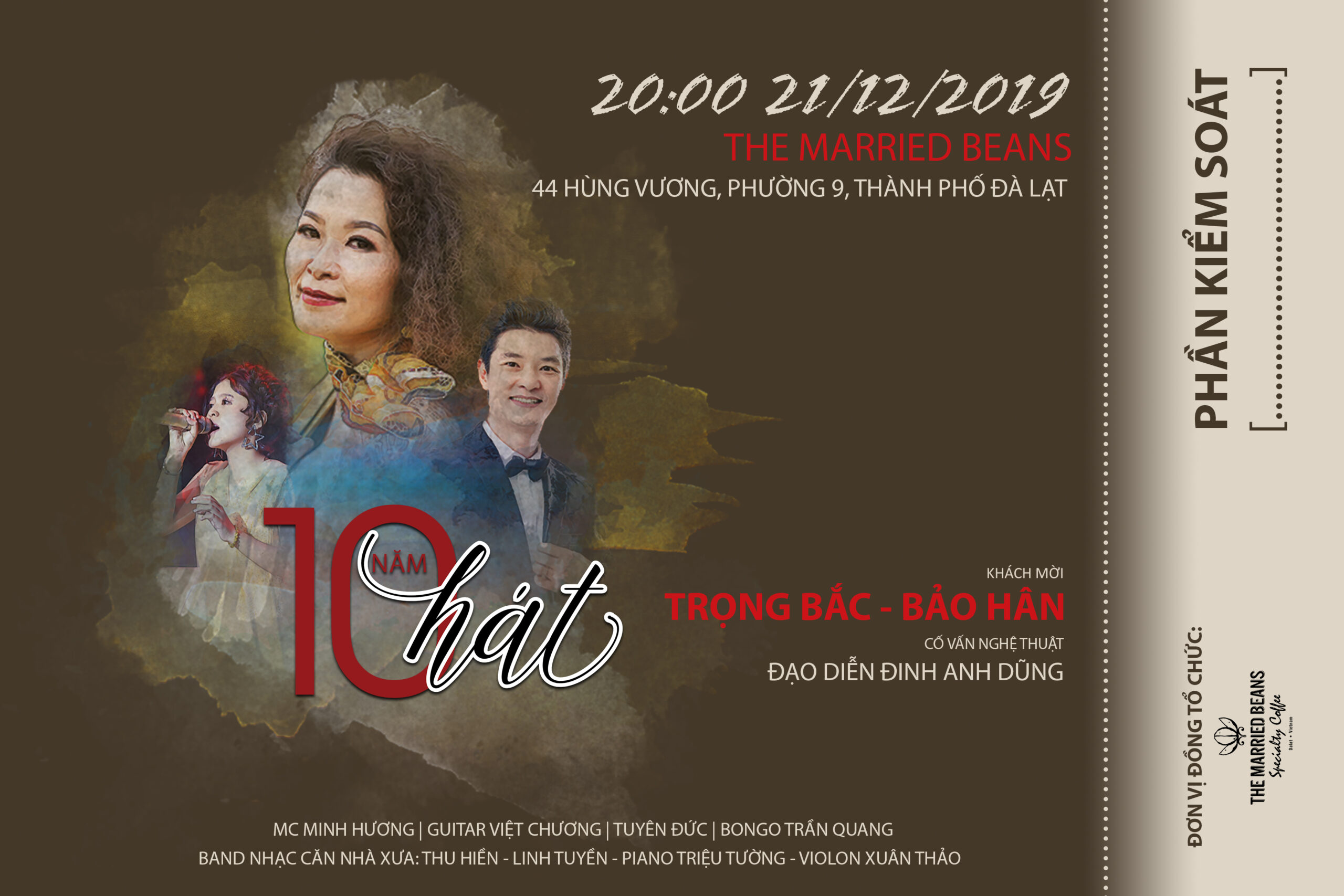 2019 - POSTER CA SĨ THU MINH ĐÀ LẠT - TỈNH LÂM ĐỒNG ticket thu minh ngang